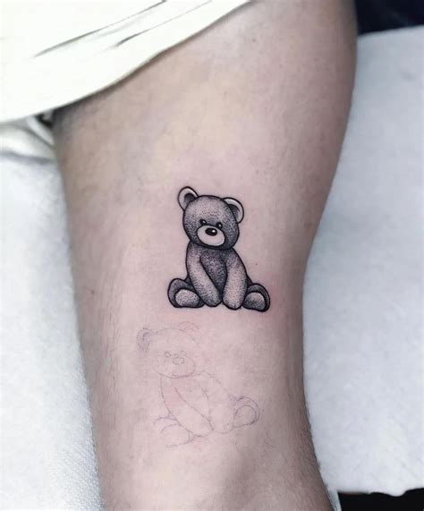 bear tattoo|simple cute bear tattoo.